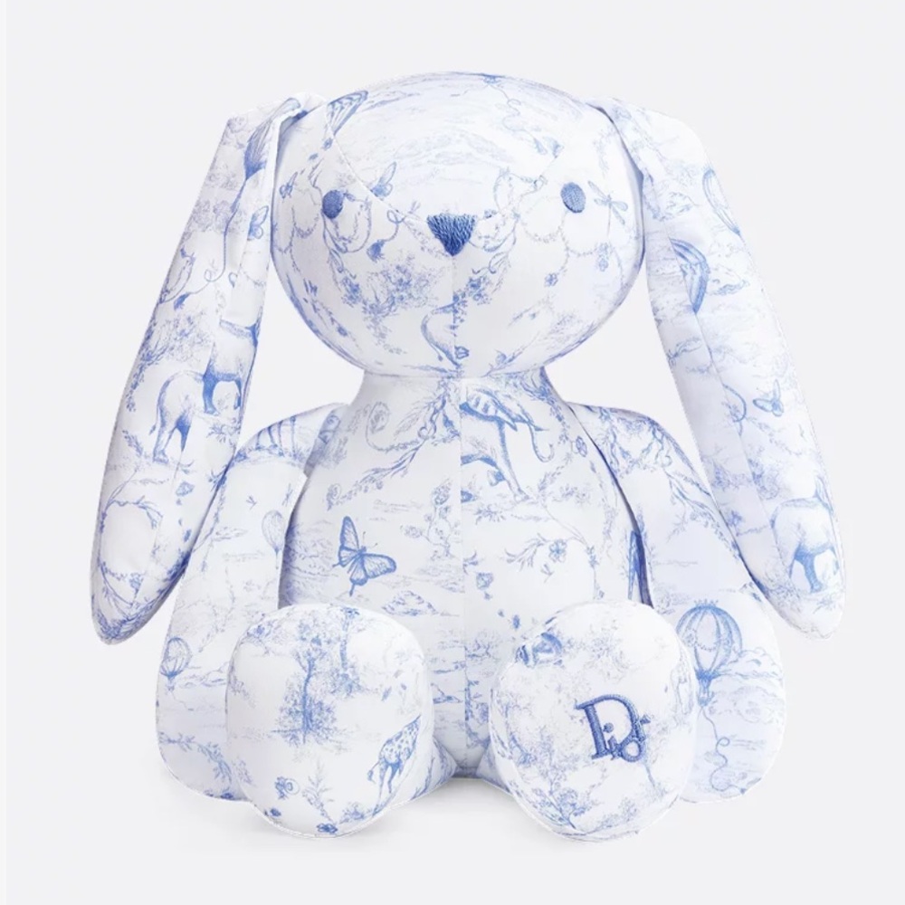 Christian Dior Baby Rabbit Stuffed Animal Blue